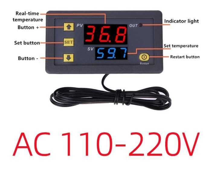 W3230 температурен контролер, термостат, превключвател- терморегулатор