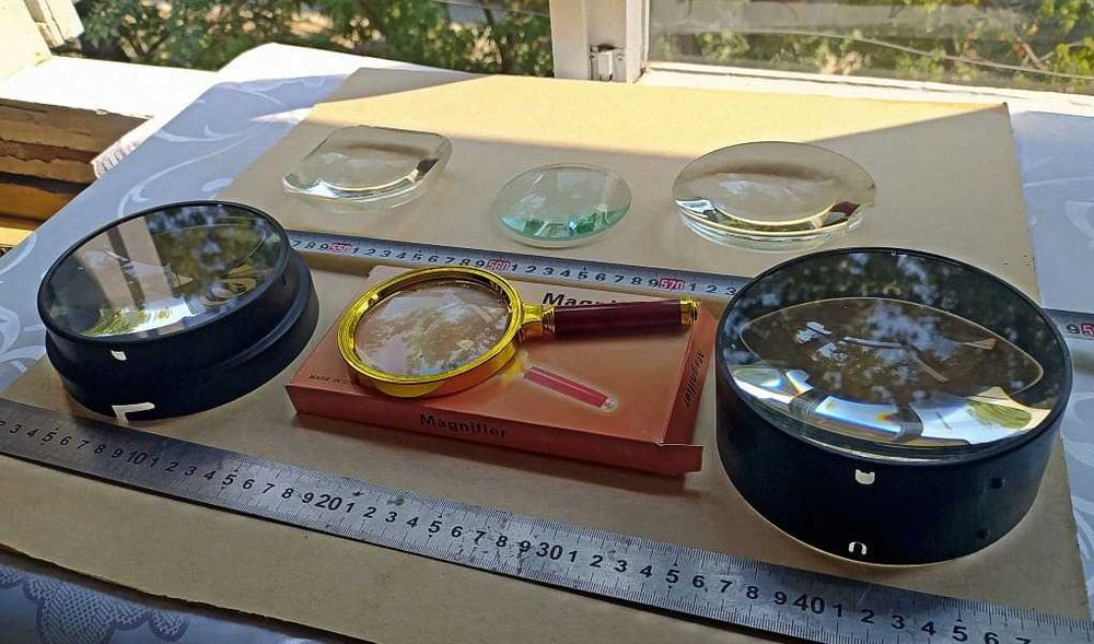 Лупа оптика линза увеличительные стёкла СССР