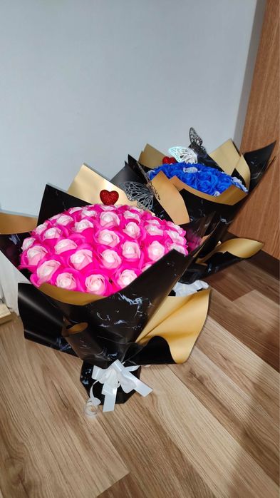 Buchet trandafiri din sapun