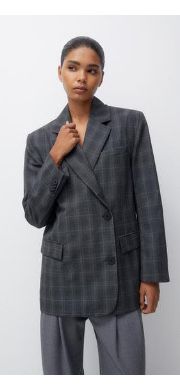 Пиджак в клетку Pull&Bear