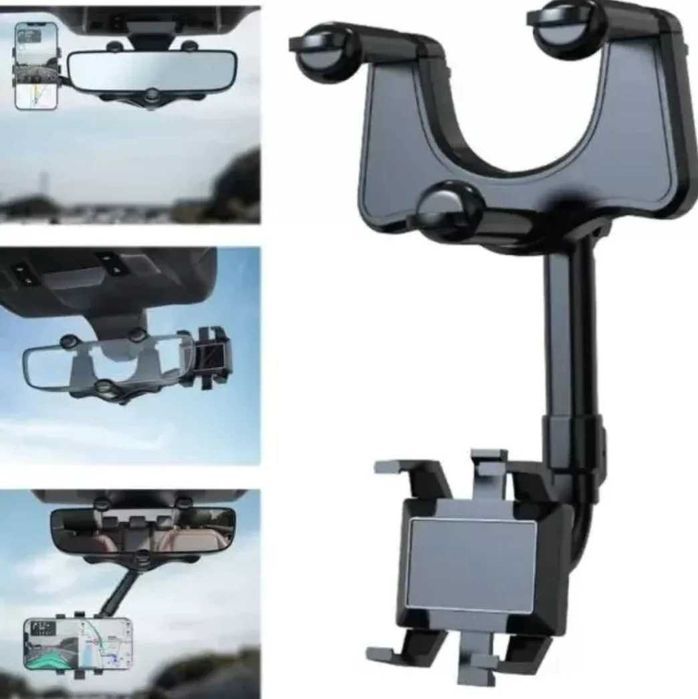Suport telefon masina universal rotativ oglinda retrovizoare auto
