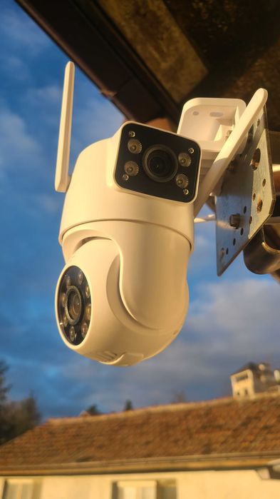 Двойна камера за наблюдение 10mpix WiFi, двойна WiFi камера