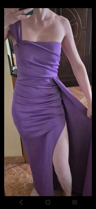 Rochie lunga, mov, trena