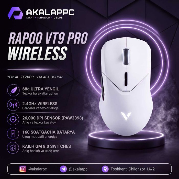 Rapoo VT9PRO White Black