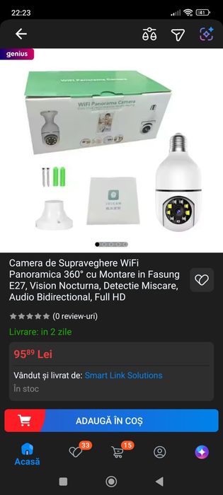 Camera panorama Wifi noua