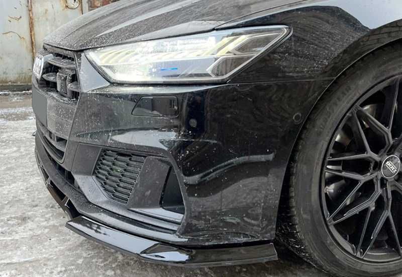 Преден лип спойлер за ауди а7 / audi a7 lip spoiler / добавка за предна броня / нож