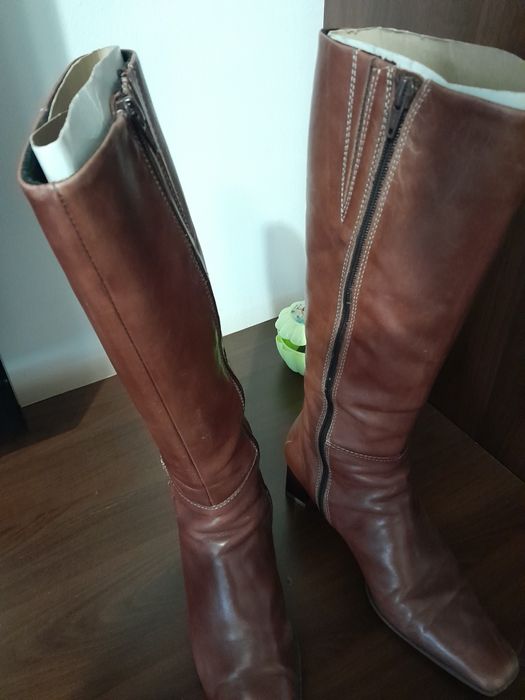 Cizme de damă italia Carla Sellini,mărimea 37,piele naturală.