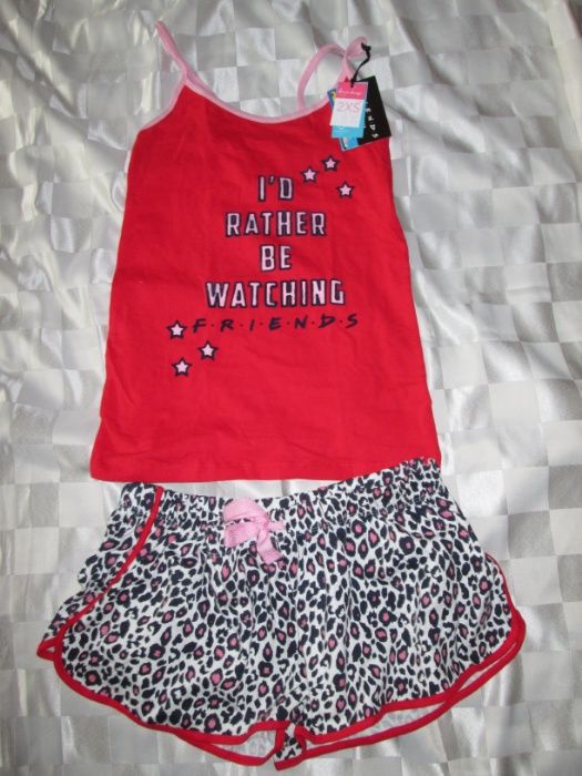 Намалена Новa памучнa летнa пижамa ,къс панталон, XS - S