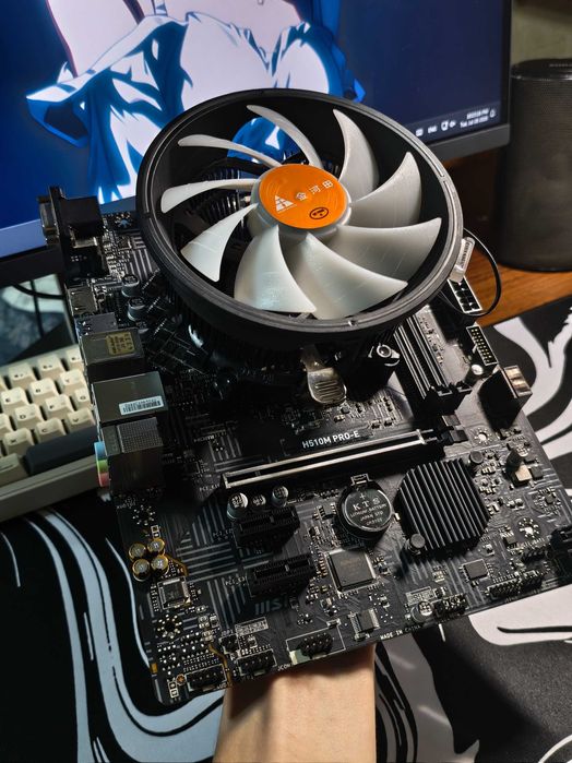 MSI H510M PRO-E + i3-10100 + Кулер