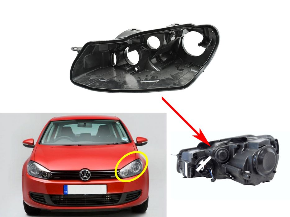 Основа за фар на VW Golf 6