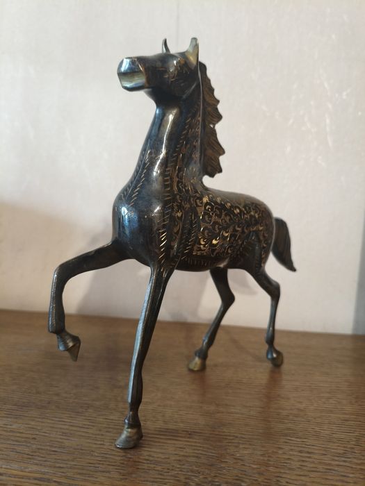 Конь винтаж бронза 23см