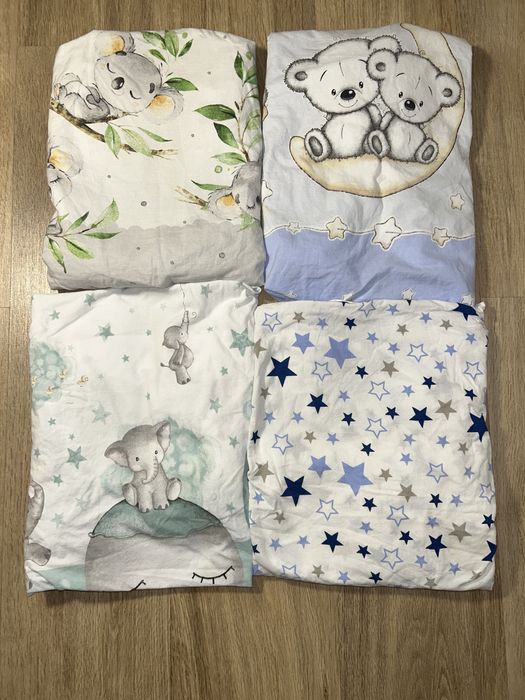 Set 4 cearsafuri cu elastic pentru patut de copii