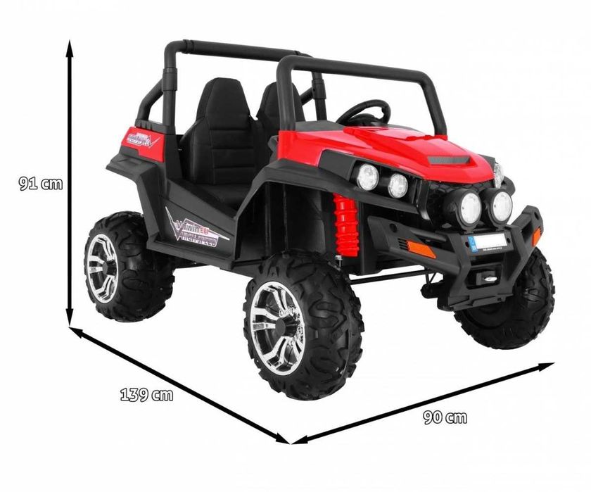 Masinuta electrica 4x4 Premier V-Twin, 12V, 2 locuri, roti cauciuc EVA