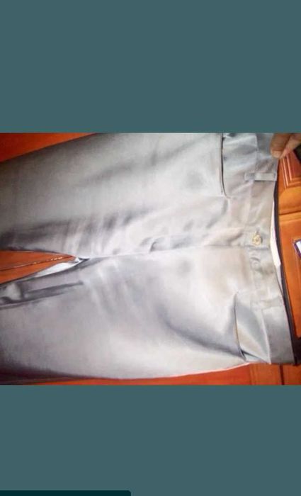 Pantaloni saten elastic cu bluza mar M