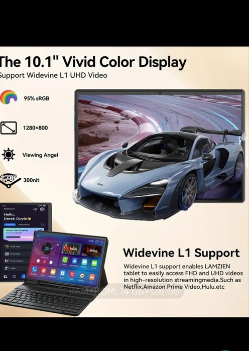 Pachet Complet Tableta 10' &Husa &Folii &Tastatura &Incarcator &Casti