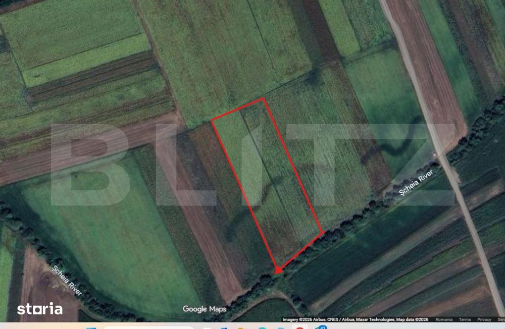 Teren extravilan 9.800 mp | 54 ml deschidere | Șcheia