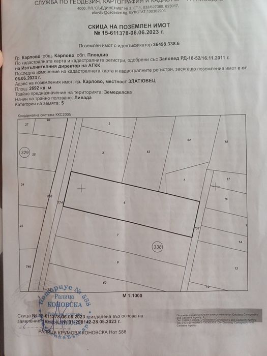 Продавам поземлен имот