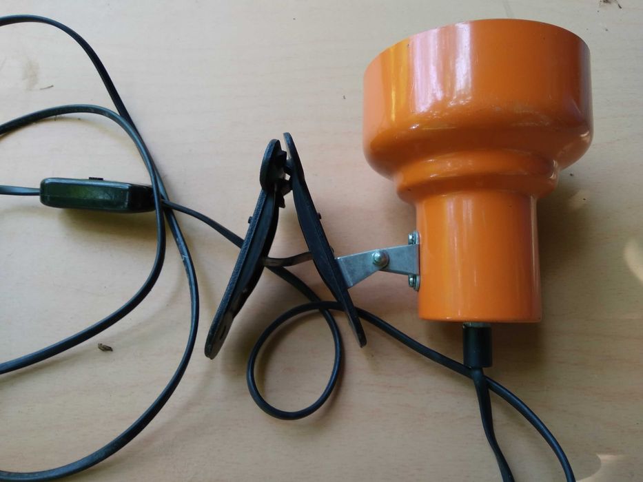 Метална работна лампа с щипка и нощни ретро лампи