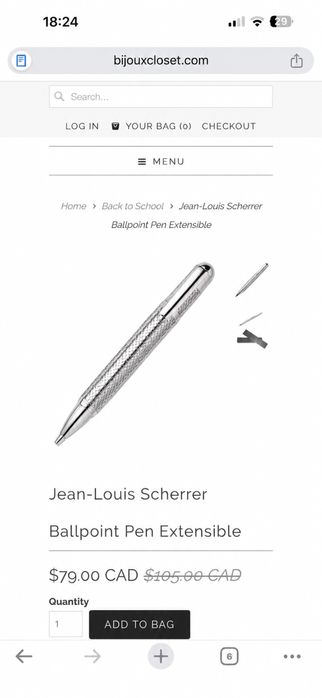 Pix stilou Rollerball Ballpoint pen "Mesh" By Jean Louis Scherrer 2001 - Model rar aniversar de colectie