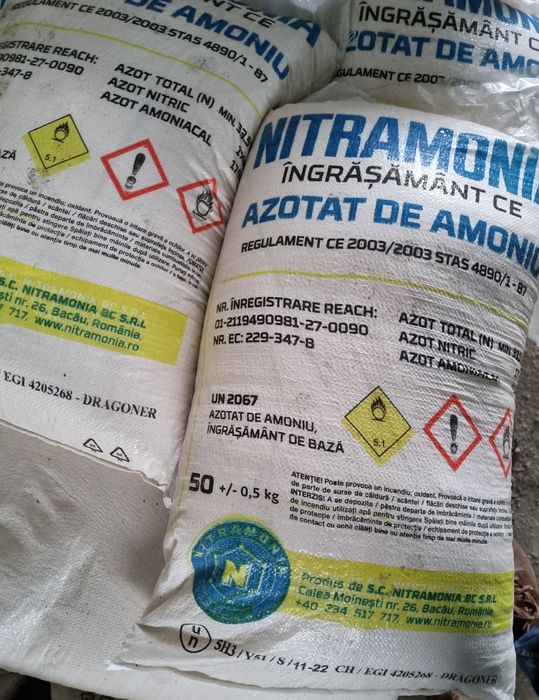 Azotat de amoniu 50kg ingrasamint chimic