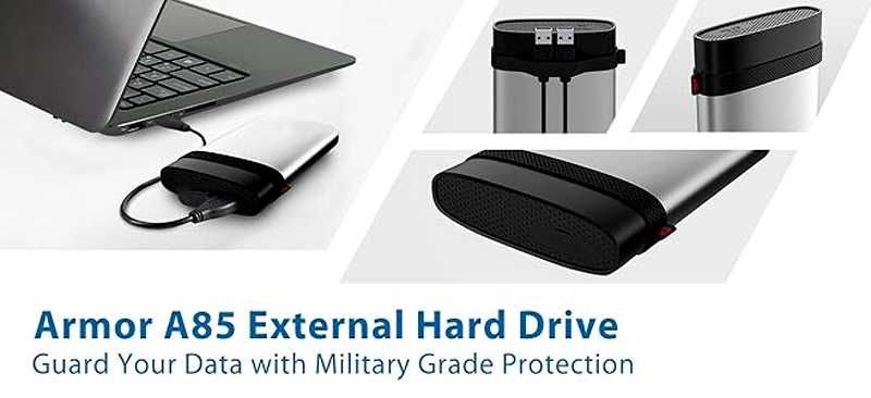 Брониран външен диск Silicon Power Armor A85, IP68, на 5 дни работа