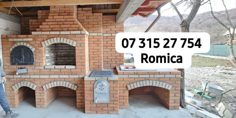 Grătare rustice din cărămidă aparentă