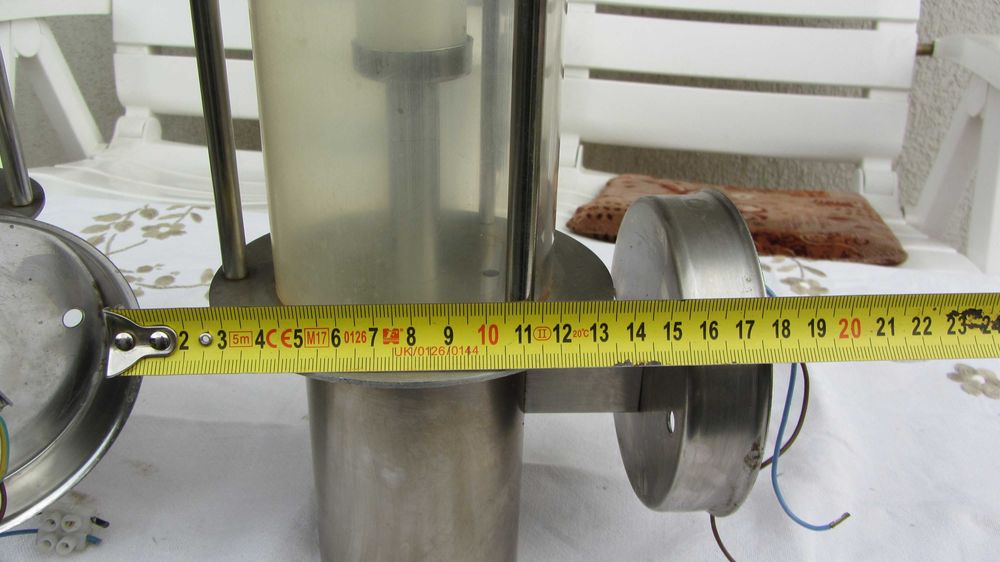 Aplice exterior, inox si sticla , iluminat exterior rezistente la apa