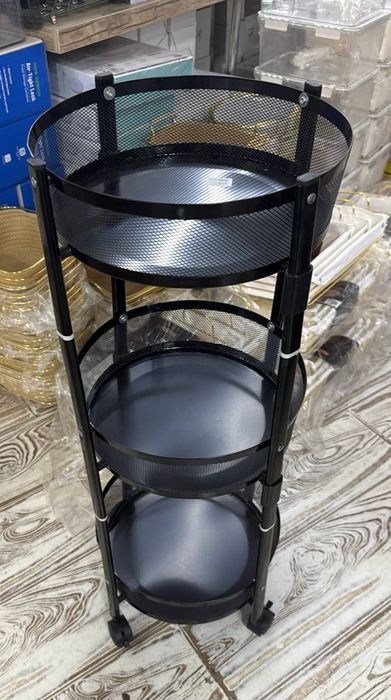 Стеллаж этажерка для кухни. Металлическая