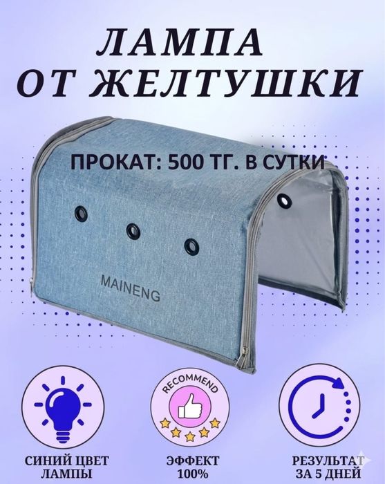 500 тг./сутка. Прокат лампы от желтушки.