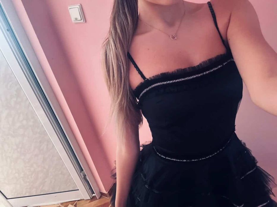 Черна официална рокля на junona