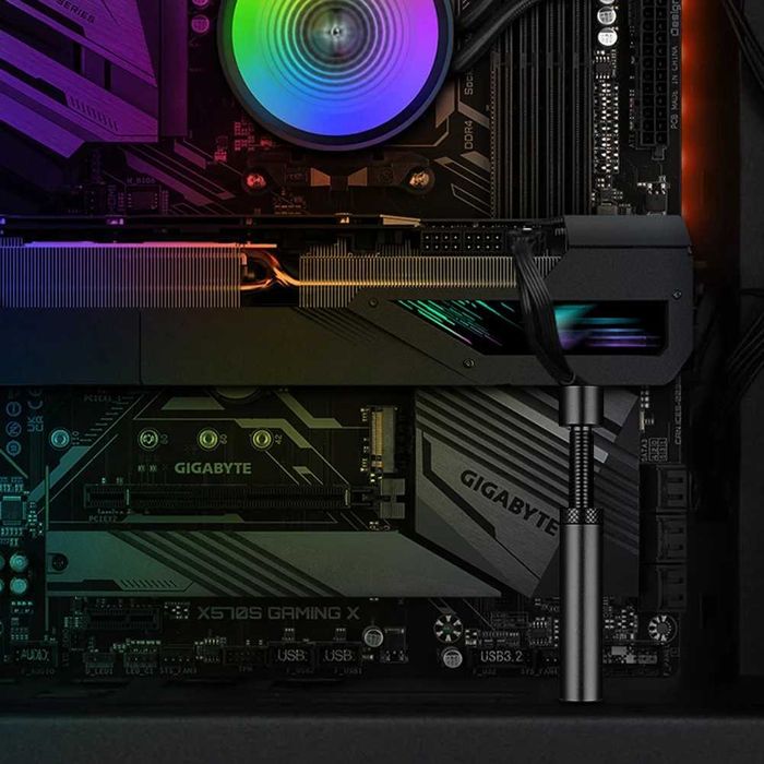 Стойка за видео карта, черна, от 27мм до 120mm