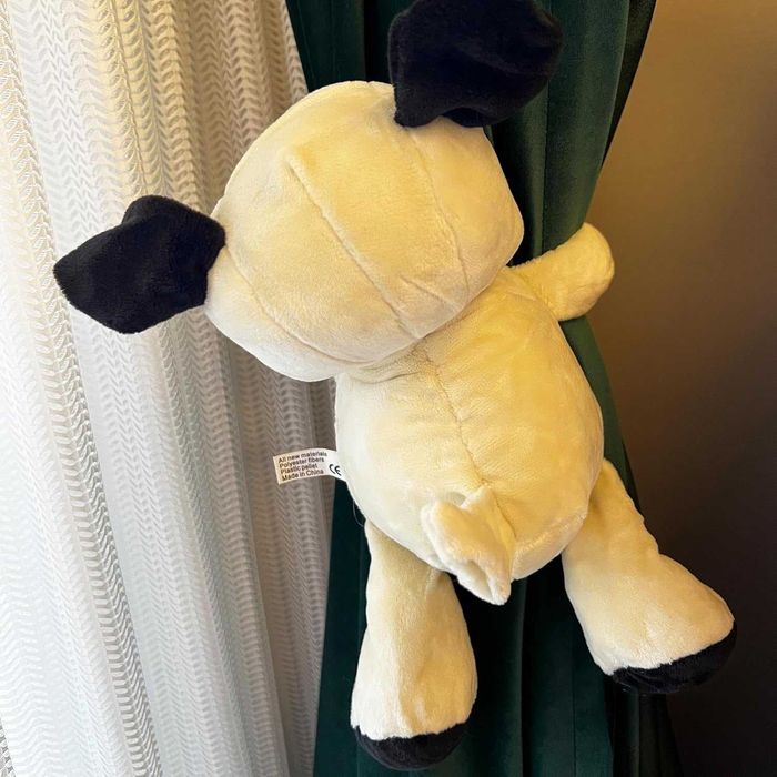 Декоративни държачи за пердета куче 2 броя бели