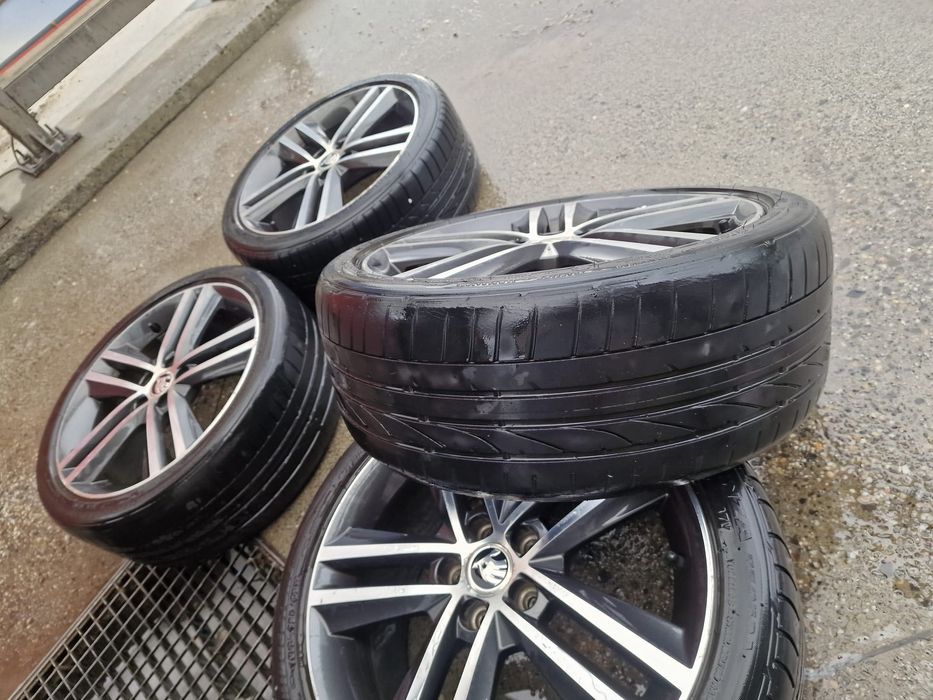 Jante Skoda 5x100 cu anvelope de vară