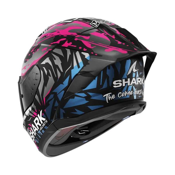 Каска Skwal Cup Replica Redding Mat Black Violet Blue + черен визьор