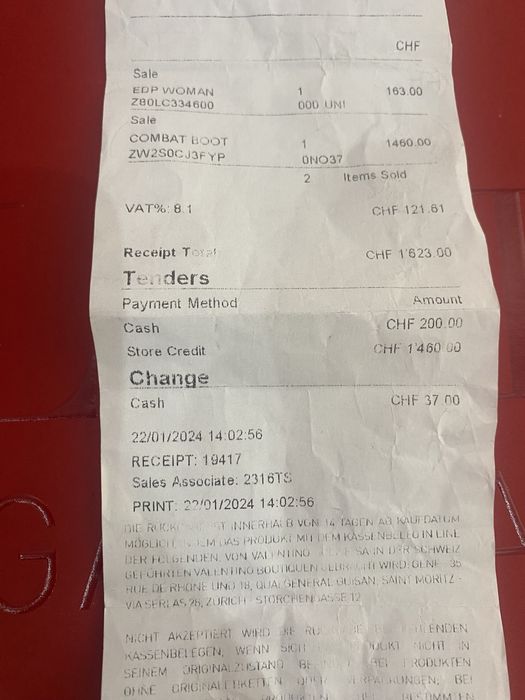 Vand ghete Valentino