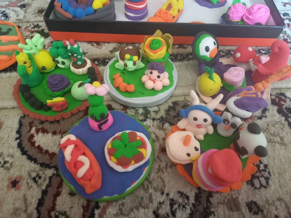 Поделки из воздушного пластилина.