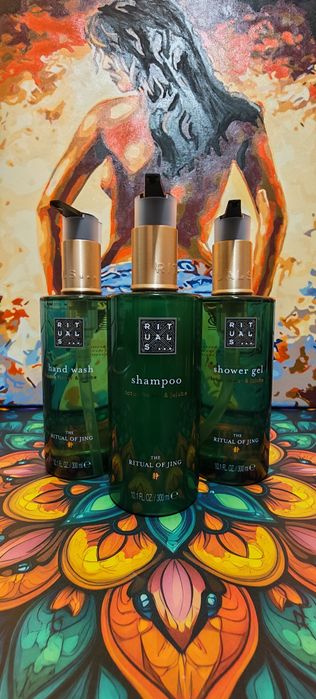 Set Ritual of Jing - șampon, gel de duș, săpun lichid de mâini - 300 ml x3