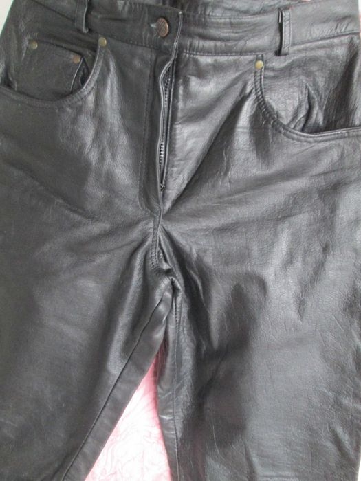 pantaloni moto piele 34
