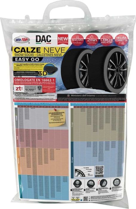 Lanturi auto sosete textile, huse antiderapante zapada, DAC Easy GO 3D