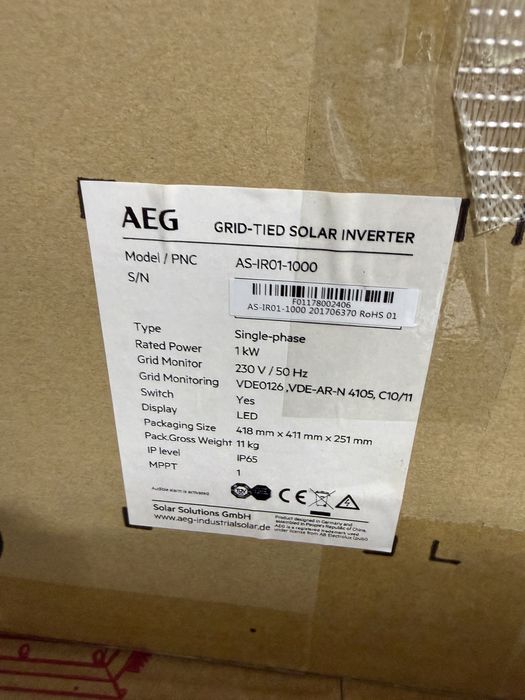 Inverter panouri solare AEG  Sigilat Nou