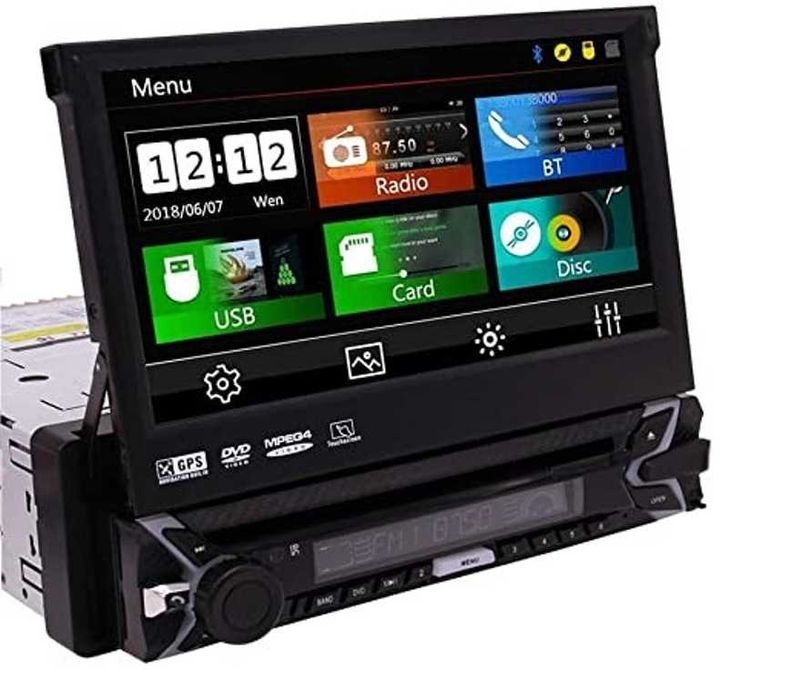 Мултимедия 1DIN ,7 инча Bluetooth, FM, MP3, MP4, МР5 - 4x60W.