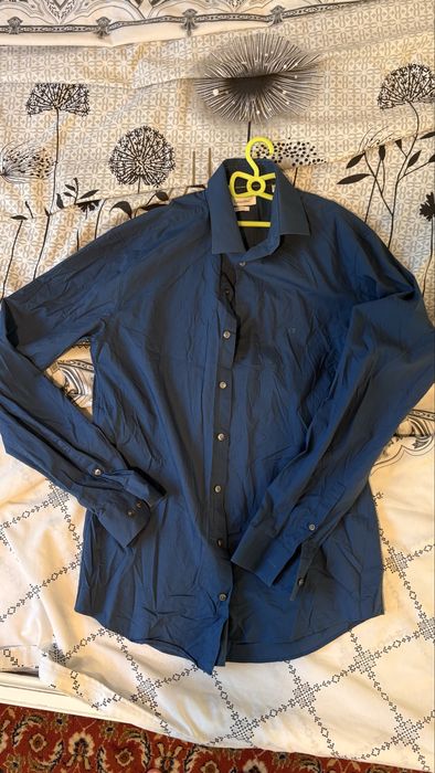 Genuine Calvin Klein Shirt slim fit “15 1/2”  риза royal blue