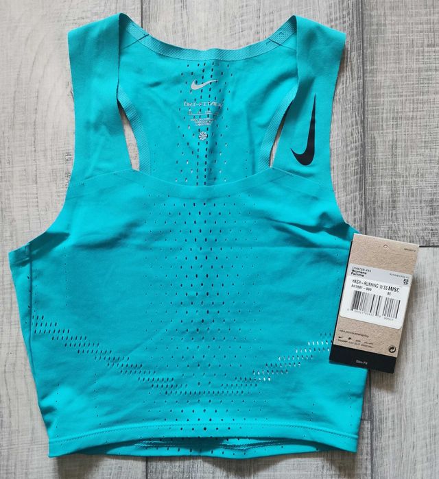 Maiou Nike Dri-FIT ADV AeroSwift Cropped XS nou Turquoise