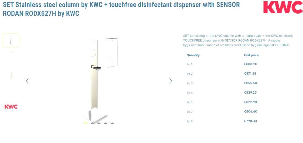Dozator cu stativ Franke RODX627H de săpun/soluție