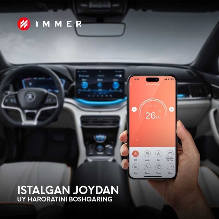 Кондиционер Immer Full Dc invertor/wifi/r32 +доставка бесплатная