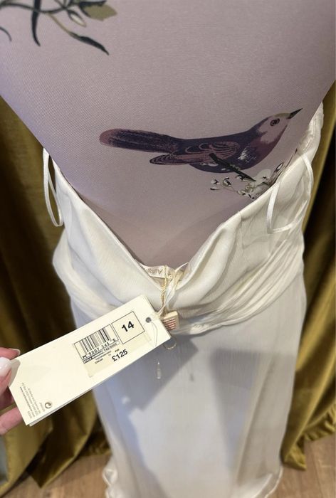 Autograph Rochie matasa alba lunga de mireasa