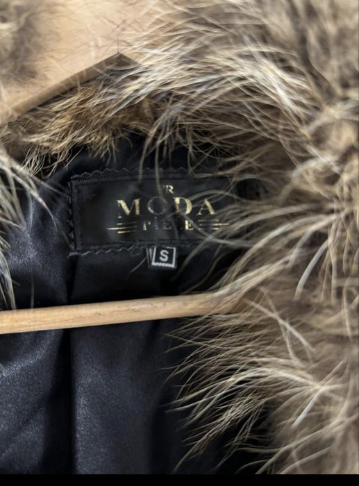 Geaca de piele cu blana naturala