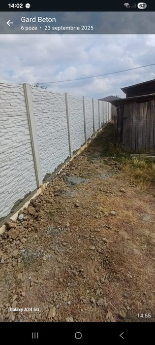 Gard de beton calitate forte buna  lacra cu montaji si trasport 250 le