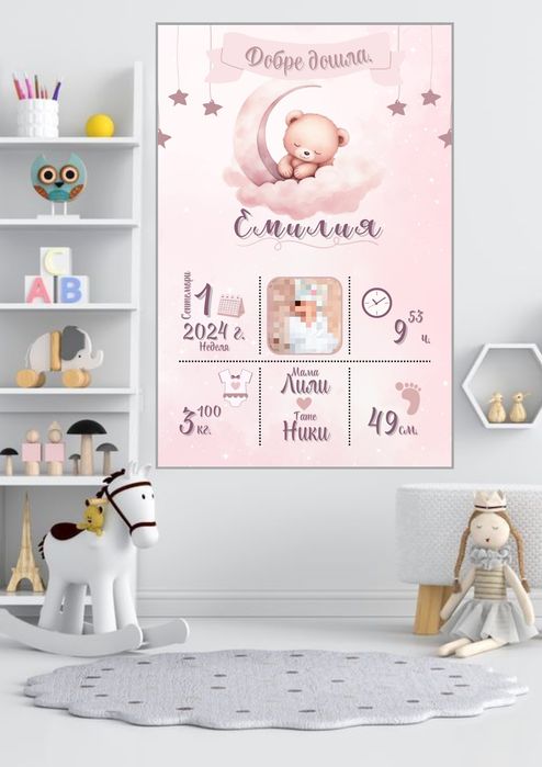 Бебешка визитка А4