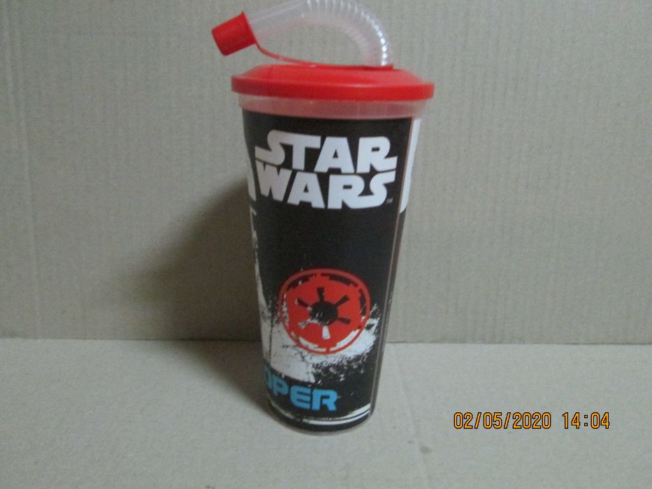 Artefact "Star Wars": pahar plastic cu pai flexibil -nou !